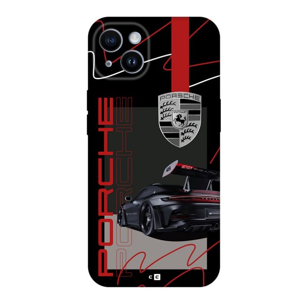 Classy Black Supercar Back Case for iPhone 14